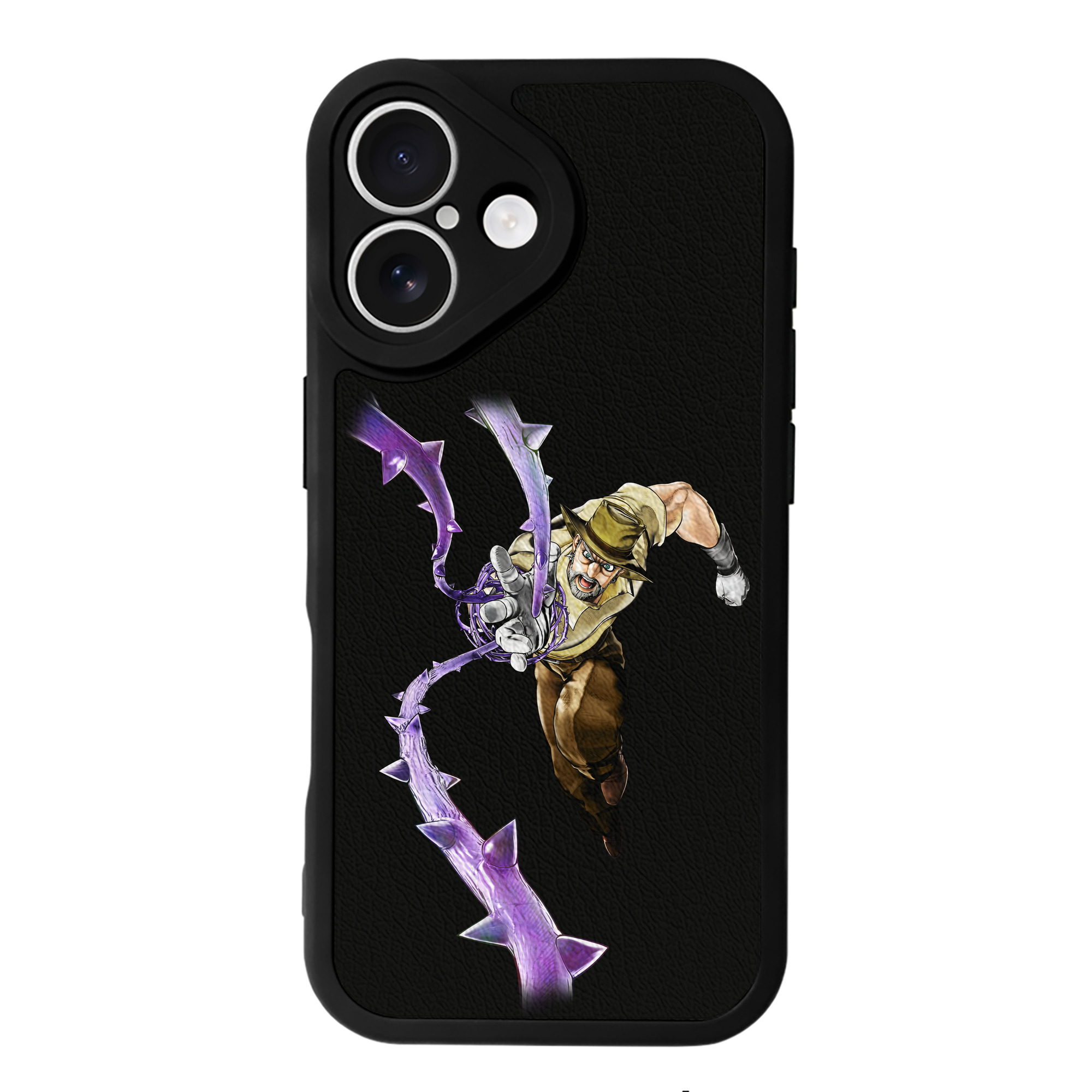 （画像用） ジョジョの奇妙な冒険 ジョセフ?ジョースター JoJo's Bizarre Adventure Joseph Joestar 【iPhone 16シリーズ対応】シリコンスマホケース（レザー調） 材質：シリコン